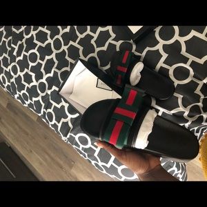 GUCCI satin bow slides